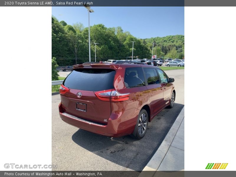 Salsa Red Pearl / Ash 2020 Toyota Sienna LE AWD