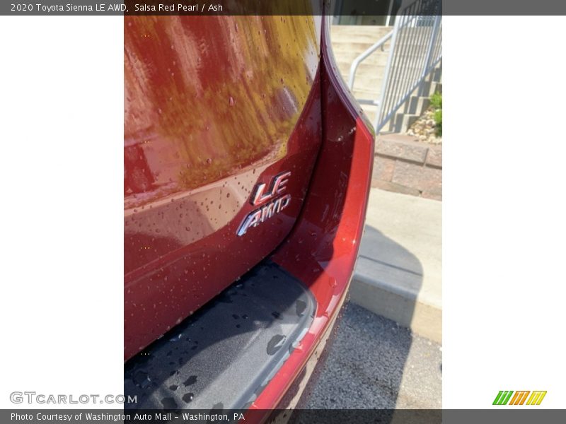 Salsa Red Pearl / Ash 2020 Toyota Sienna LE AWD