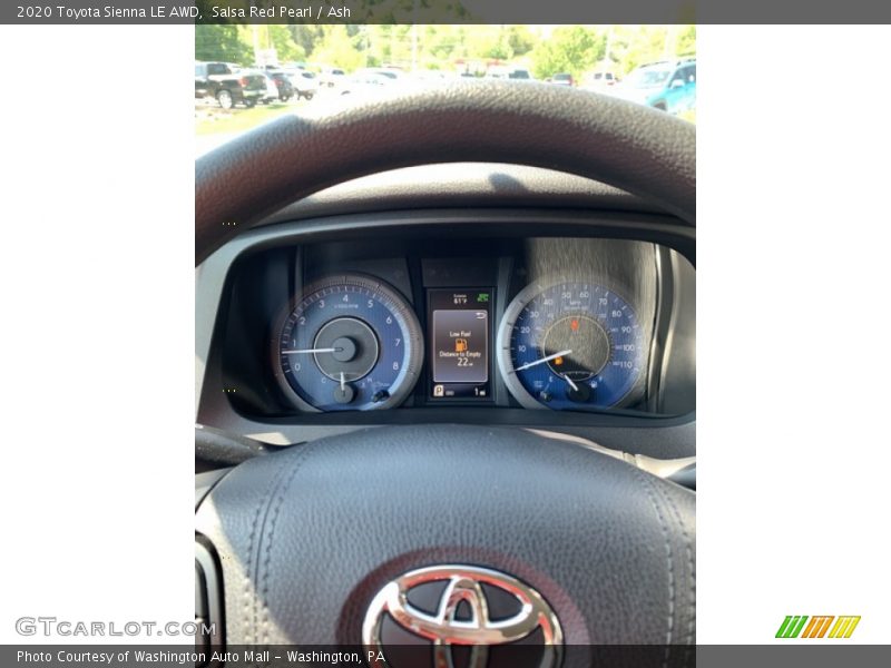 Salsa Red Pearl / Ash 2020 Toyota Sienna LE AWD