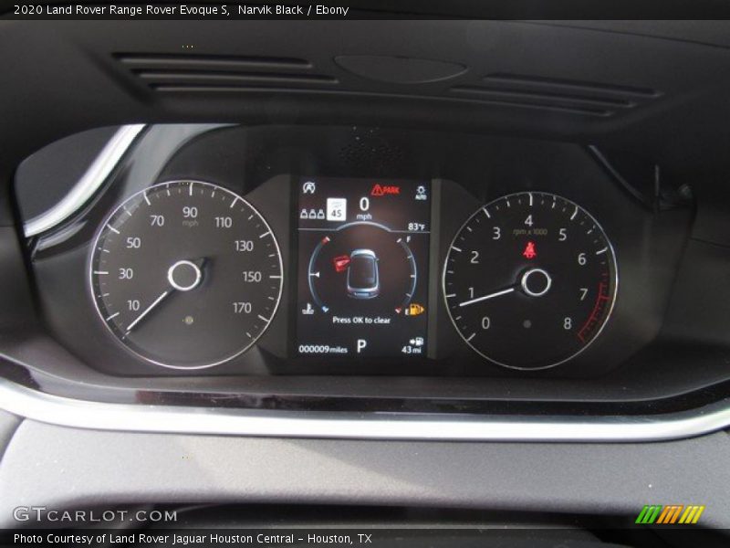  2020 Range Rover Evoque S S Gauges