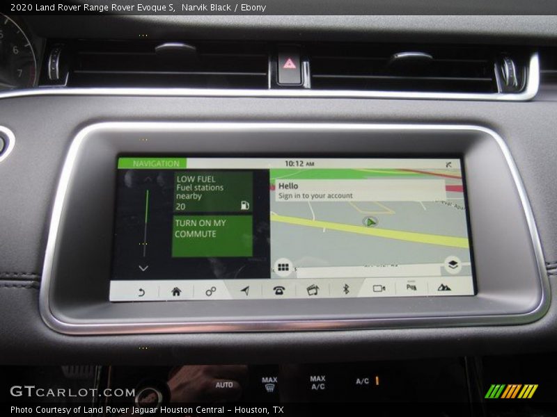 Navigation of 2020 Range Rover Evoque S