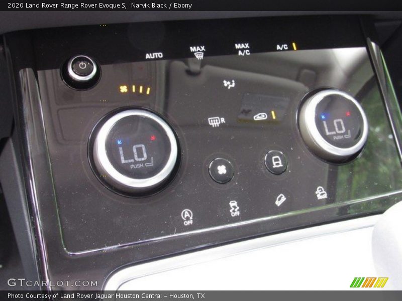 Controls of 2020 Range Rover Evoque S