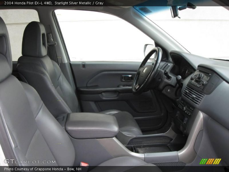 Starlight Silver Metallic / Gray 2004 Honda Pilot EX-L 4WD