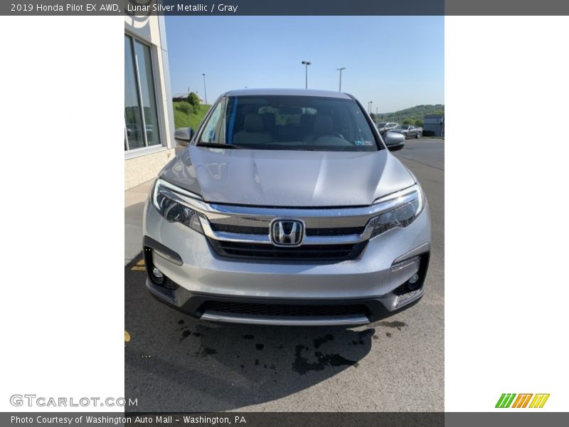 Lunar Silver Metallic / Gray 2019 Honda Pilot EX AWD