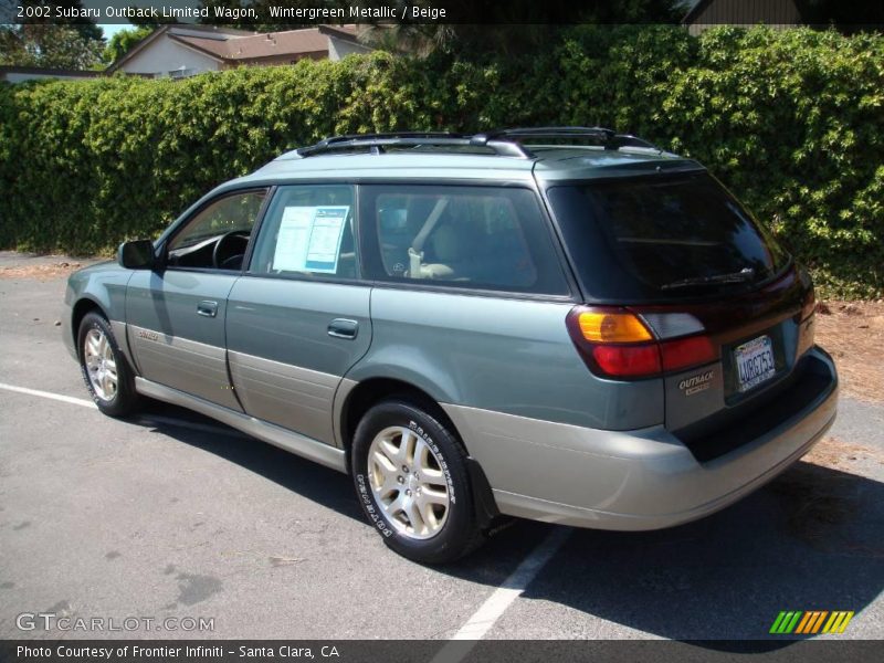 Wintergreen Metallic / Beige 2002 Subaru Outback Limited Wagon