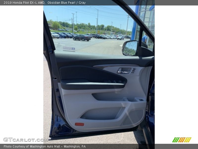 Obsidian Blue Pearl / Gray 2019 Honda Pilot EX-L AWD