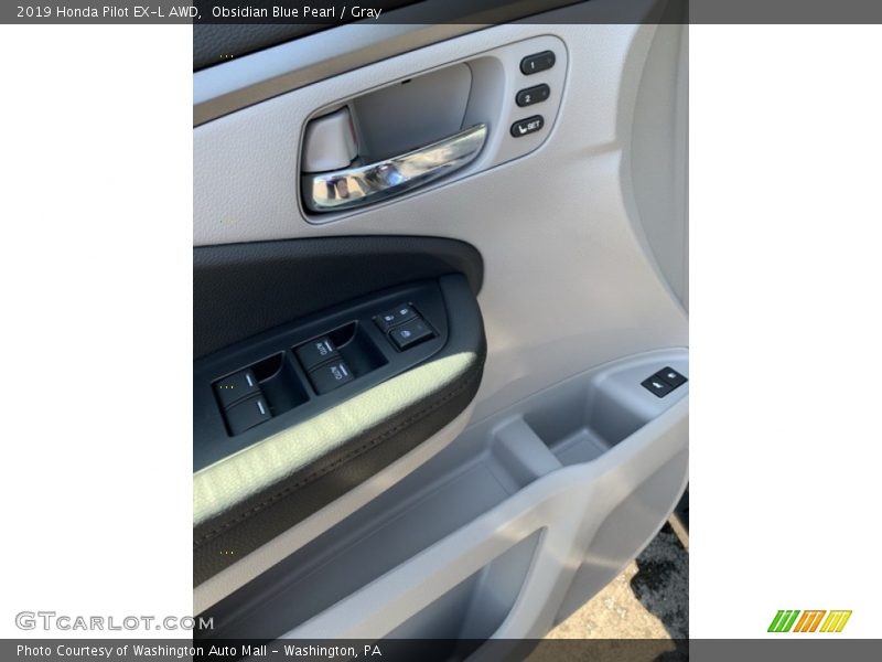 Obsidian Blue Pearl / Gray 2019 Honda Pilot EX-L AWD