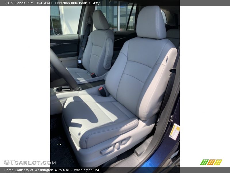 Obsidian Blue Pearl / Gray 2019 Honda Pilot EX-L AWD