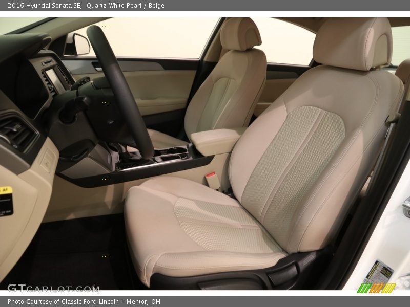 Quartz White Pearl / Beige 2016 Hyundai Sonata SE