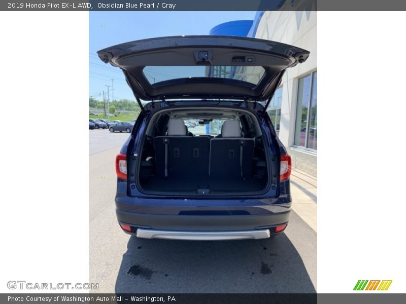 Obsidian Blue Pearl / Gray 2019 Honda Pilot EX-L AWD