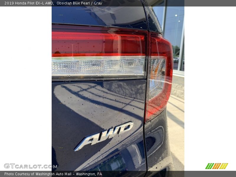 Obsidian Blue Pearl / Gray 2019 Honda Pilot EX-L AWD