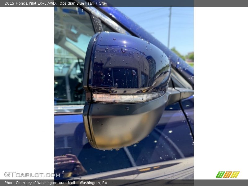 Obsidian Blue Pearl / Gray 2019 Honda Pilot EX-L AWD