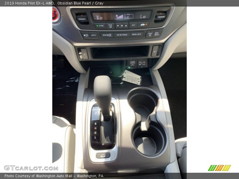 Obsidian Blue Pearl / Gray 2019 Honda Pilot EX-L AWD