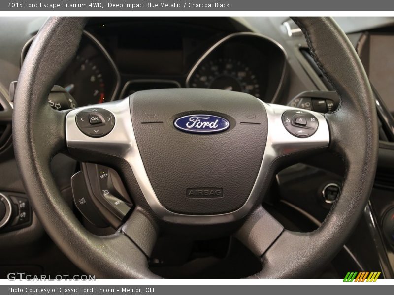 Deep Impact Blue Metallic / Charcoal Black 2015 Ford Escape Titanium 4WD