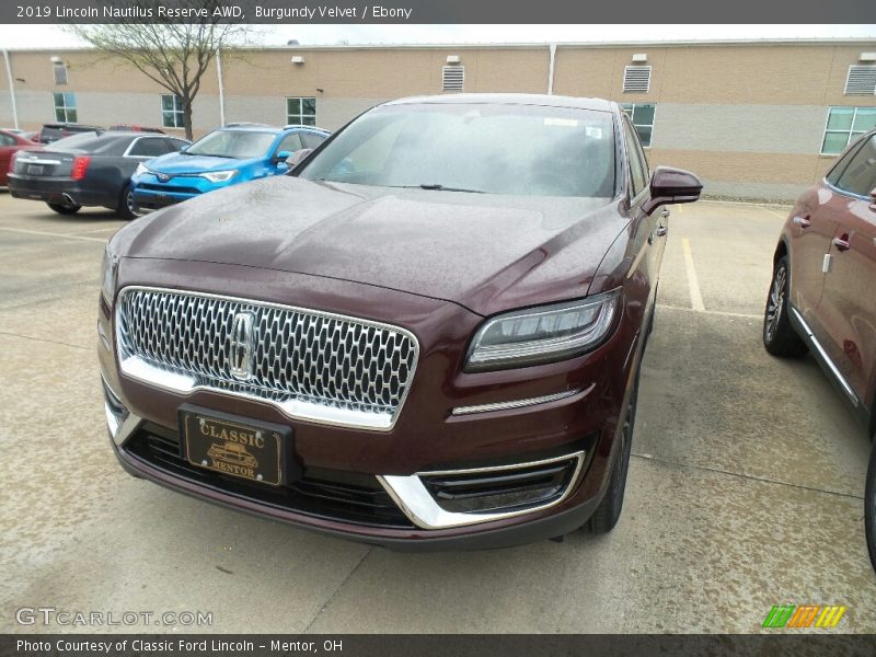 Burgundy Velvet / Ebony 2019 Lincoln Nautilus Reserve AWD