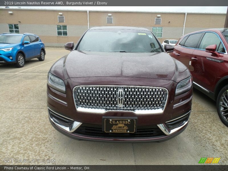 Burgundy Velvet / Ebony 2019 Lincoln Nautilus Reserve AWD