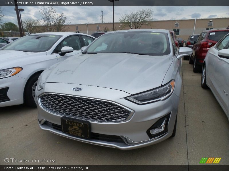 Ingot Silver / Ebony 2019 Ford Fusion Titanium AWD