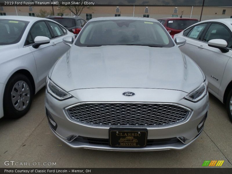 Ingot Silver / Ebony 2019 Ford Fusion Titanium AWD