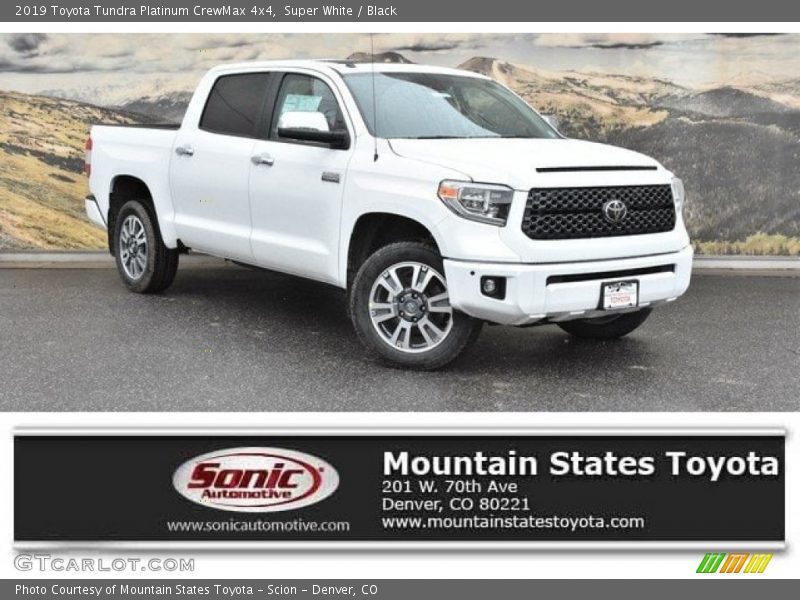 Super White / Black 2019 Toyota Tundra Platinum CrewMax 4x4