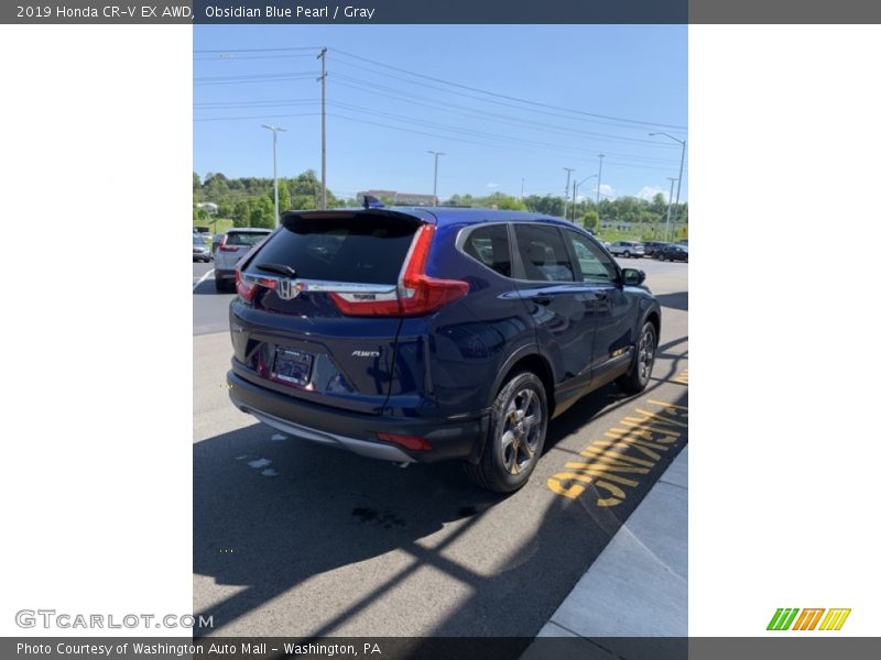 Obsidian Blue Pearl / Gray 2019 Honda CR-V EX AWD