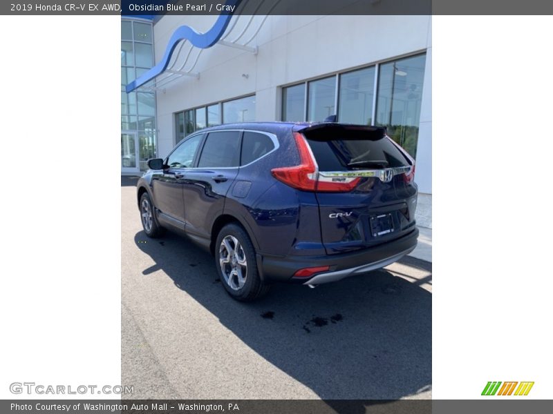 Obsidian Blue Pearl / Gray 2019 Honda CR-V EX AWD