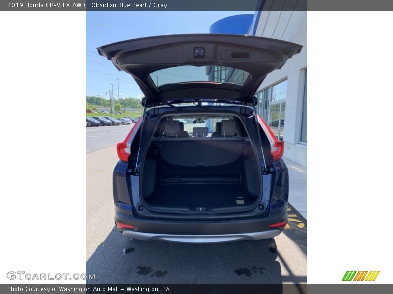 Obsidian Blue Pearl / Gray 2019 Honda CR-V EX AWD