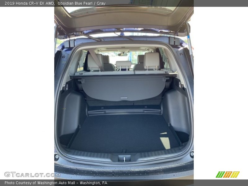 Obsidian Blue Pearl / Gray 2019 Honda CR-V EX AWD