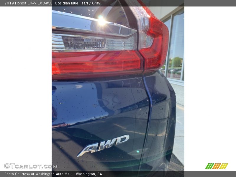 Obsidian Blue Pearl / Gray 2019 Honda CR-V EX AWD