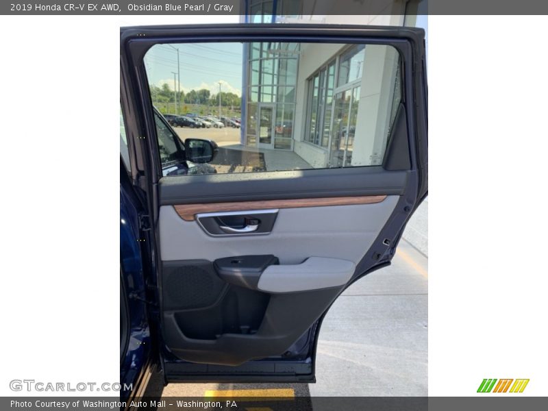 Obsidian Blue Pearl / Gray 2019 Honda CR-V EX AWD