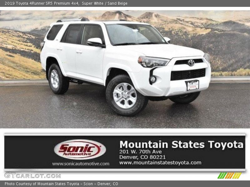 Super White / Sand Beige 2019 Toyota 4Runner SR5 Premium 4x4