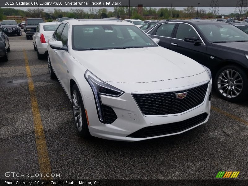 Crystal White Tricoat / Jet Black 2019 Cadillac CT6 Luxury AWD