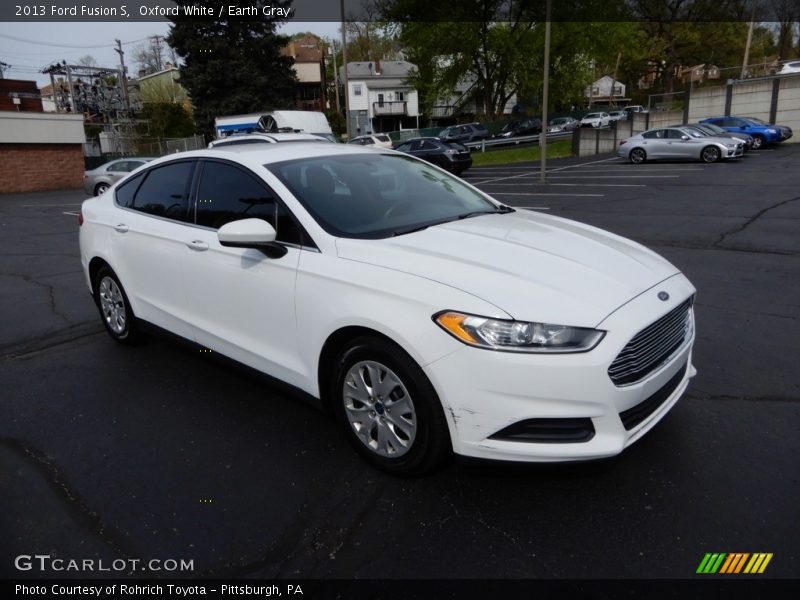 Oxford White / Earth Gray 2013 Ford Fusion S