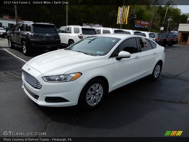 Oxford White / Earth Gray 2013 Ford Fusion S