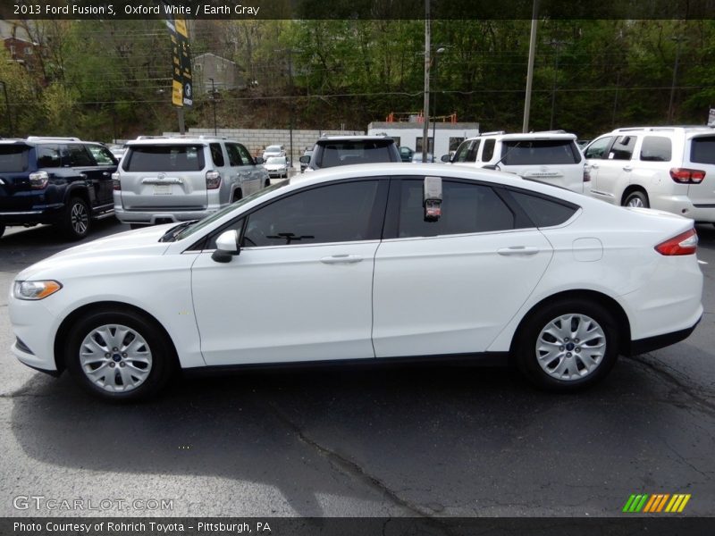 Oxford White / Earth Gray 2013 Ford Fusion S