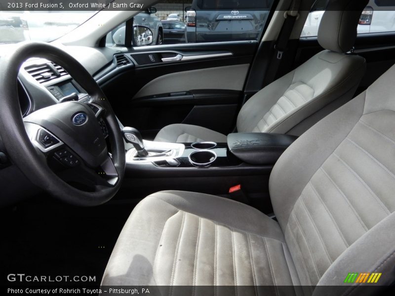 Oxford White / Earth Gray 2013 Ford Fusion S