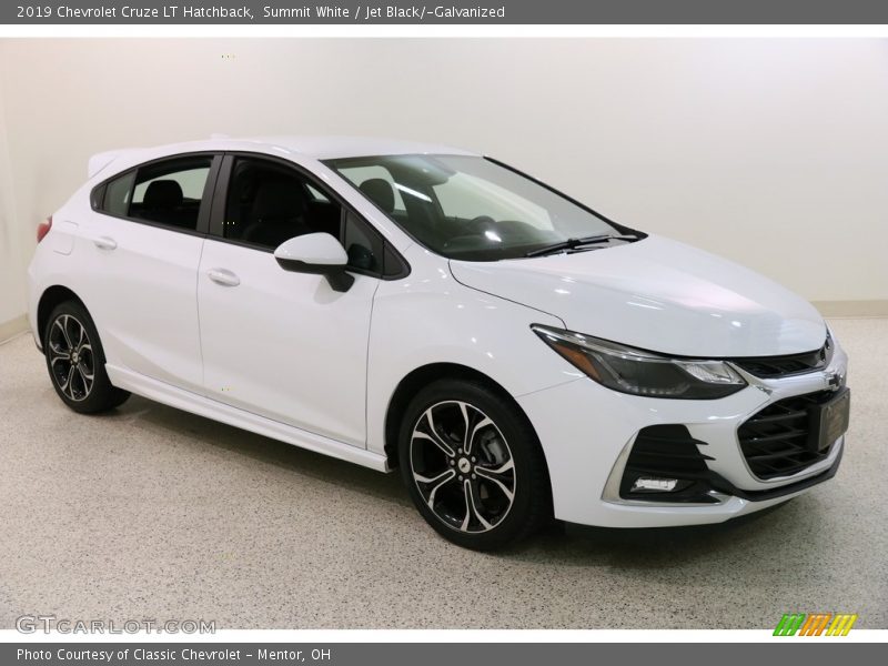 Summit White / Jet Black/­Galvanized 2019 Chevrolet Cruze LT Hatchback