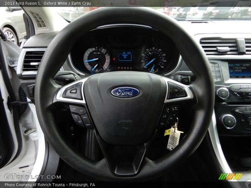 Oxford White / Earth Gray 2013 Ford Fusion S
