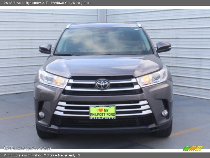 Predawn Gray Mica / Black 2018 Toyota Highlander XLE