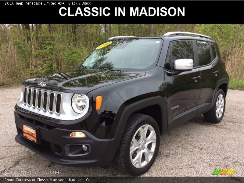 Black / Black 2016 Jeep Renegade Limited 4x4