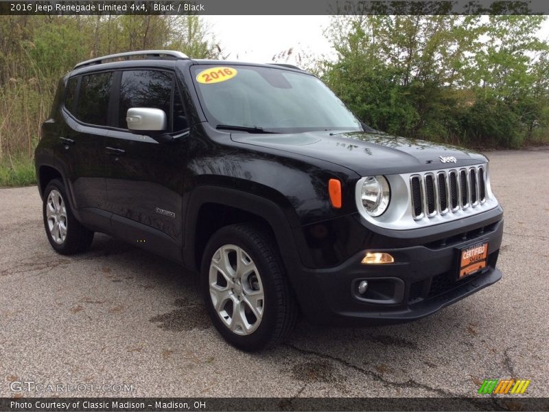 Black / Black 2016 Jeep Renegade Limited 4x4