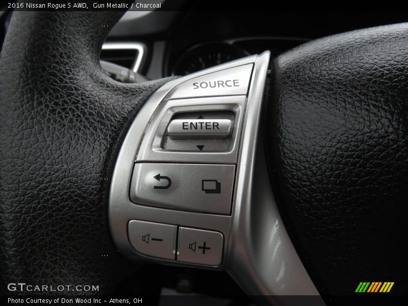 Gun Metallic / Charcoal 2016 Nissan Rogue S AWD