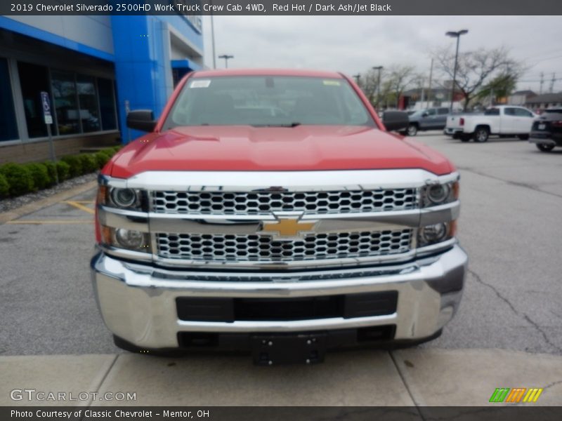 Red Hot / Dark Ash/Jet Black 2019 Chevrolet Silverado 2500HD Work Truck Crew Cab 4WD