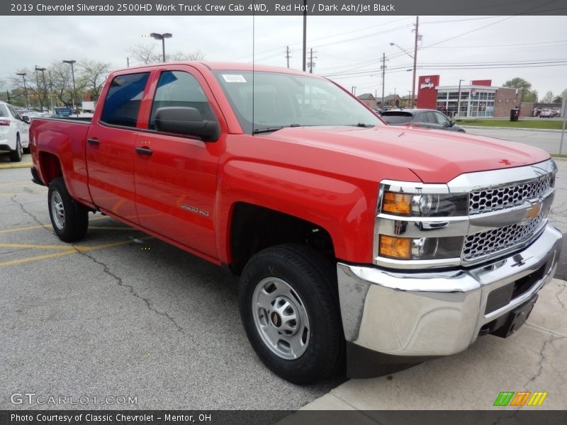 Red Hot / Dark Ash/Jet Black 2019 Chevrolet Silverado 2500HD Work Truck Crew Cab 4WD