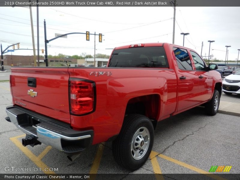 Red Hot / Dark Ash/Jet Black 2019 Chevrolet Silverado 2500HD Work Truck Crew Cab 4WD