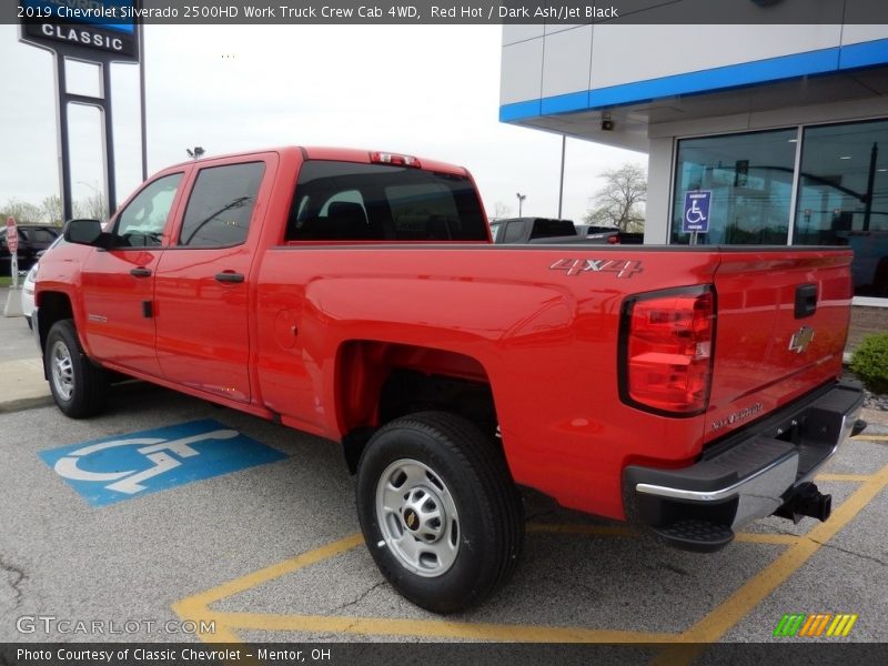 Red Hot / Dark Ash/Jet Black 2019 Chevrolet Silverado 2500HD Work Truck Crew Cab 4WD