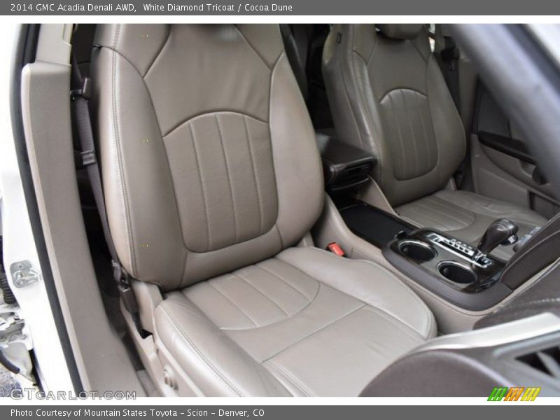 White Diamond Tricoat / Cocoa Dune 2014 GMC Acadia Denali AWD