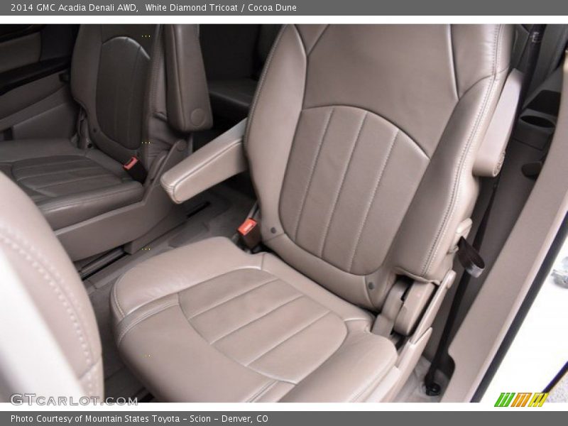 White Diamond Tricoat / Cocoa Dune 2014 GMC Acadia Denali AWD