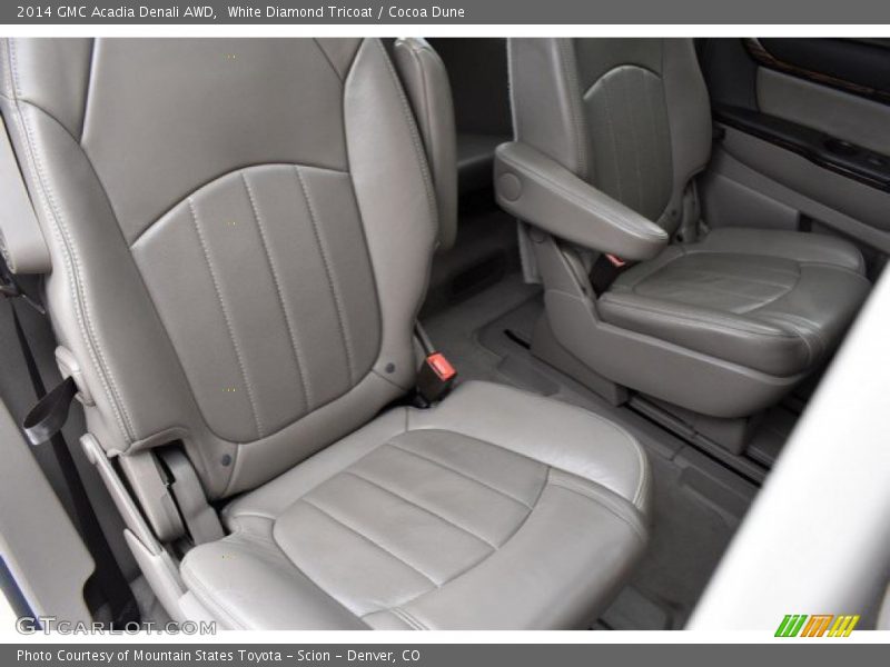 White Diamond Tricoat / Cocoa Dune 2014 GMC Acadia Denali AWD