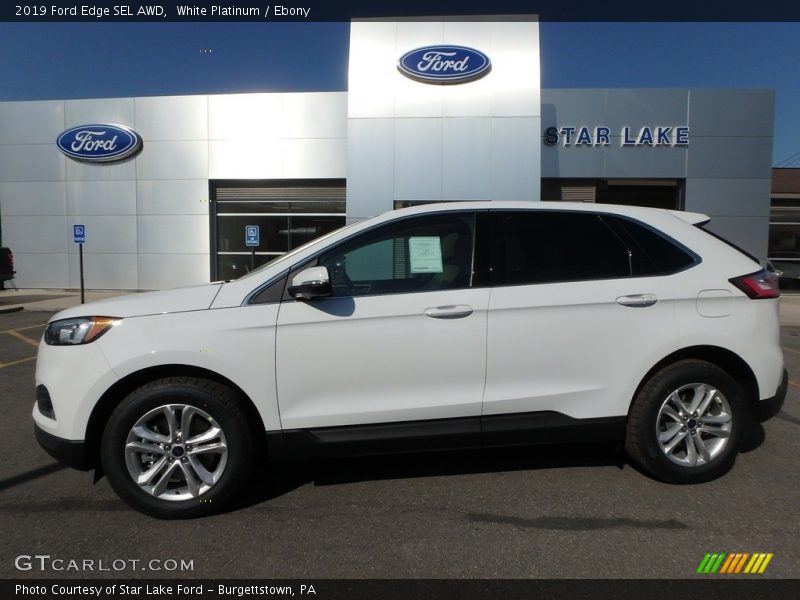 White Platinum / Ebony 2019 Ford Edge SEL AWD