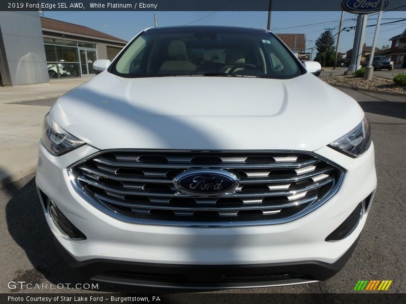 White Platinum / Ebony 2019 Ford Edge SEL AWD